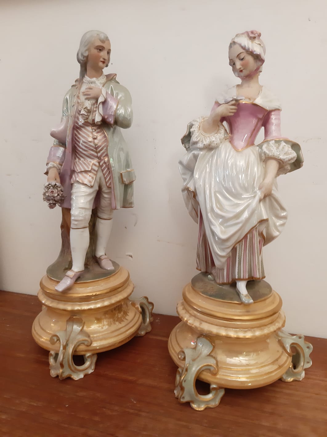 Couple Personnages Romantique XVIII eme antiquités brocante toulouse